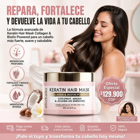 KERATIN HAIR MASK COLLAGEN BIOTIN